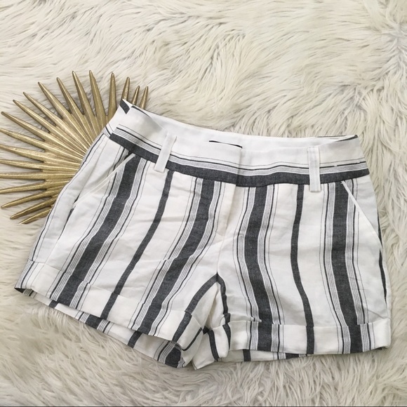 Express Pants - 💙SOLD💙Express Linen Low Rise Striped Shorts